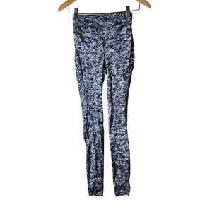 RARE LULULEMON Grey Blue Print Align Tights Leggings - 4